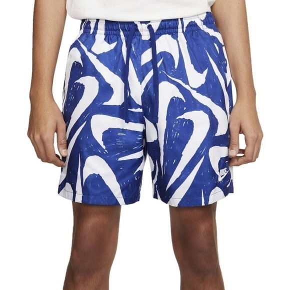 Nike Other - Nike City Edition Woven Printed Logo Shorts XXL Blue White Swim Trunk